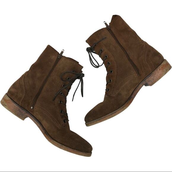 Lavorazione Artigianale Leather Ankle Combat Boots - Picture 9 of 14